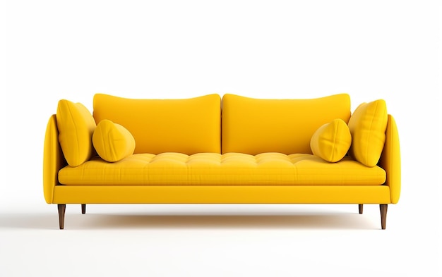 Photo of classic modern sofa isolated on white background