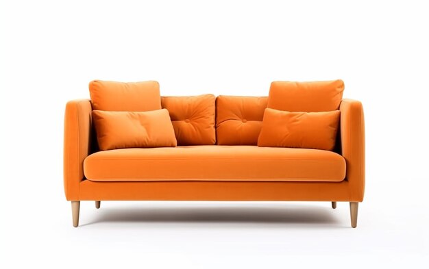 Photo of classic modern sofa isolated on white background