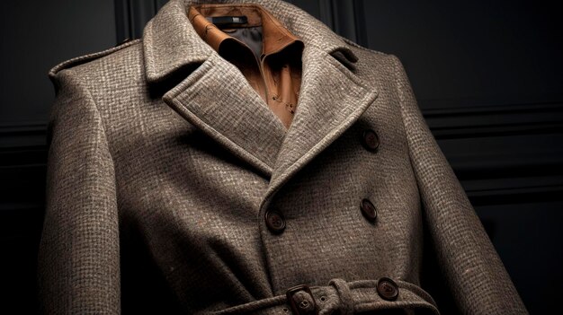 Photo a photo of a classic wool coat