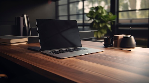 A photo of a clean and minimalist office desk