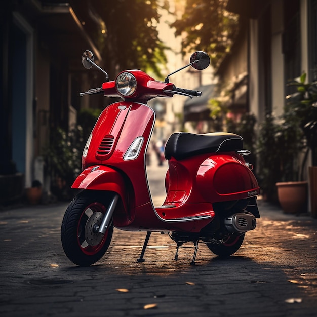 Photo of Colored scooter or scooty isolated with background