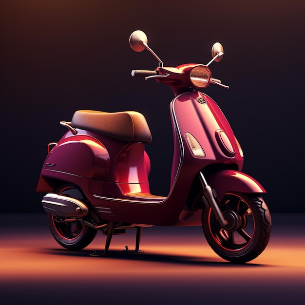 Photo of Colored scooter or scooty isolated with background