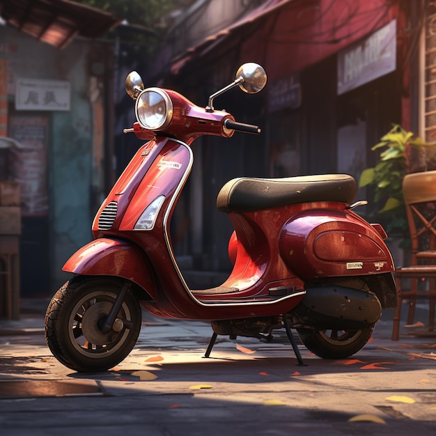 Photo of Colored scooter or scooty isolated with background