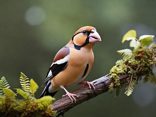 Photo colorful bird sitting on the tree branch AI Generate