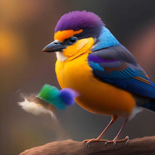 Photo a colorful bird