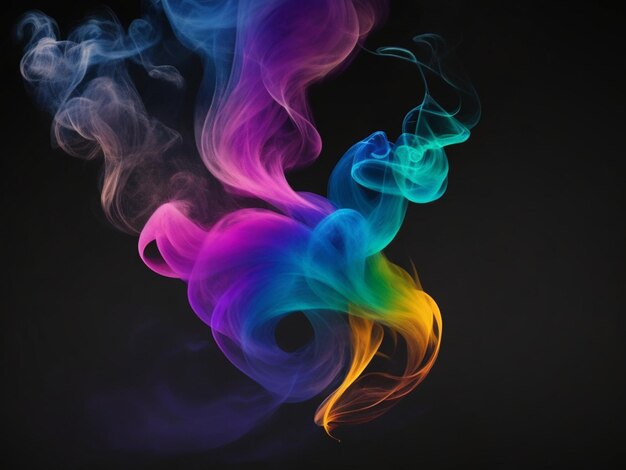 Photo a colorful painting with the word smoke on it