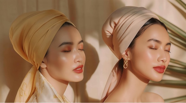 photo of commercial model of Muslim woman wearing a hijab Beauty