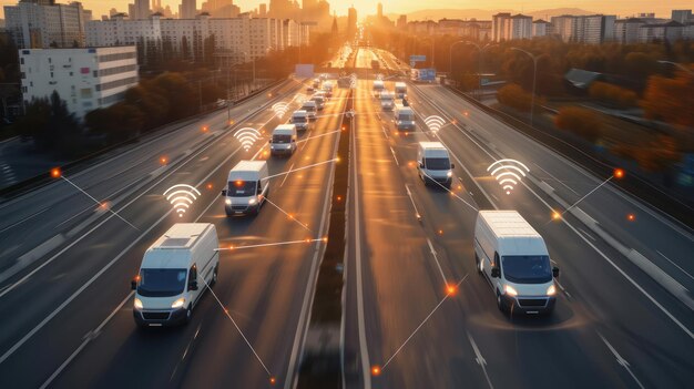 Photo photo of a company tracking their fleet of delivery vans