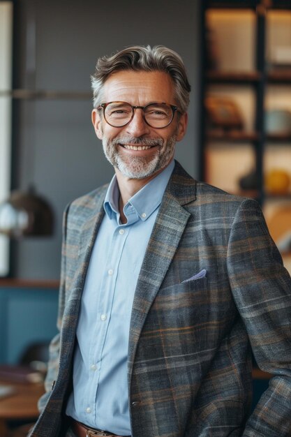 Photo of a Confident Young Banker and CEO in His Office