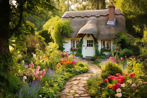 Photo photo of cottage garden vibes