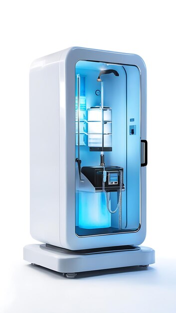 Photo photo of cryotherapy machine isolated on white glossy background