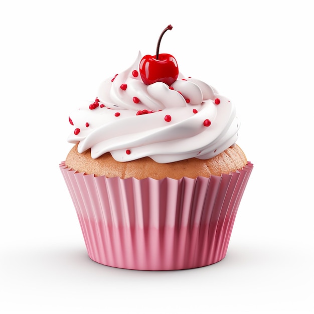 Photo cupcake white background