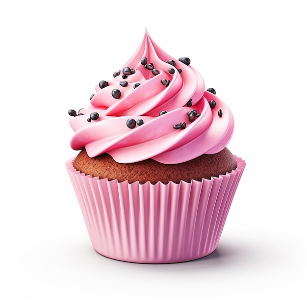 Photo cupcake white background