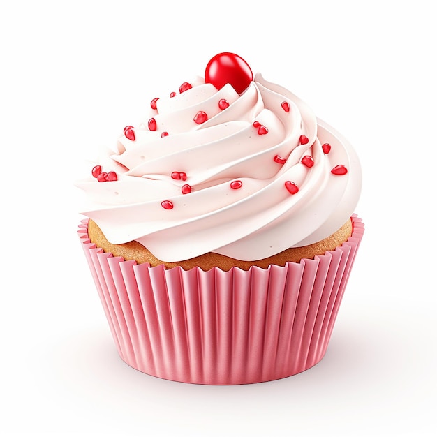 Photo cupcake white background