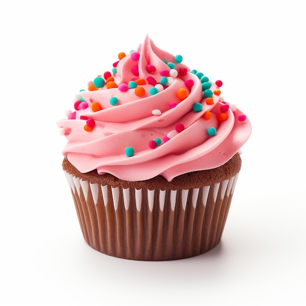 Photo cupcake white background