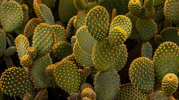 Photo of Cute cactus plants on isolated background AI Generated art