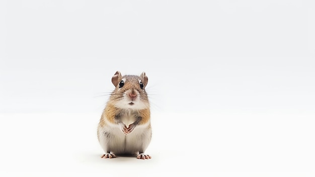 Photo of a cute Gerbil isolated on white background