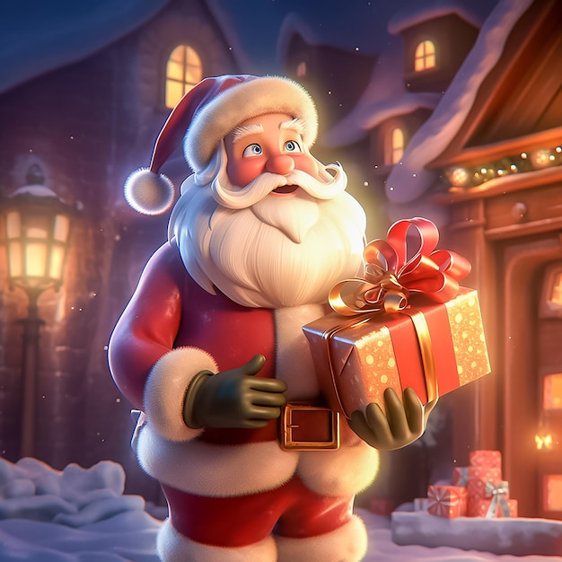 Photo of cute little Santa 3D Character