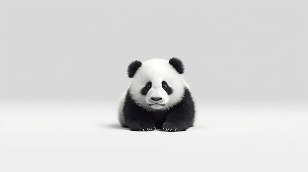 Photo of a cute Panda isolated on white background