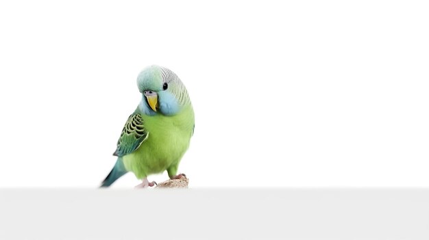 Photo of a cute Parakeet bird isolated on white background