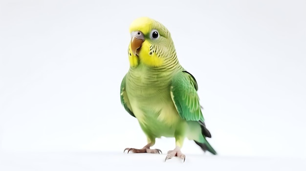 Photo of a cute Parakeet bird isolated on white background