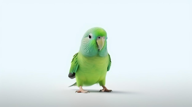 Photo of a cute Parakeet bird isolated on white background