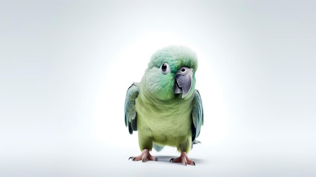 Photo of a cute Parakeet bird isolated on white background