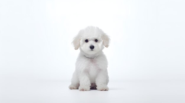 Photo of a cute Poodle isolated on white background