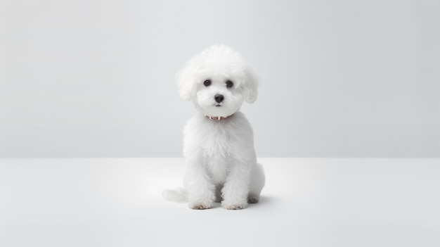 Photo of a cute Poodle isolated on white background