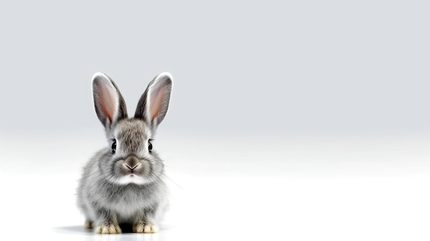 Photo of a cute Rabbit isolated on white background