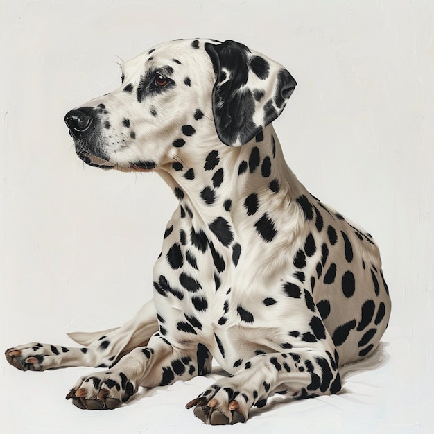 Photo photo of a dalmatian dog showcasing its unique spots and elegant stance