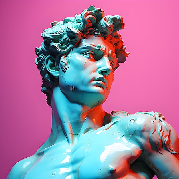 Photo David Michelangelo Aesthetic David Michelangelo sculpture Generative Ai