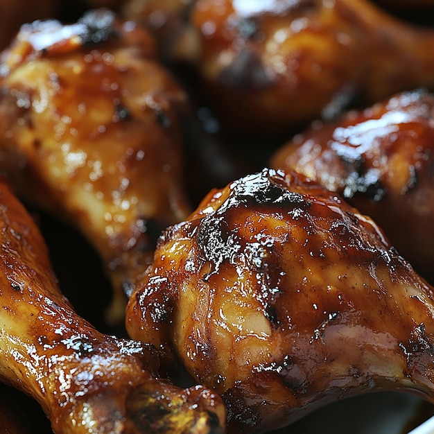 Photo of Delicious BBQ Chicken Drumsticks grilled chicken barbecue roasted meat