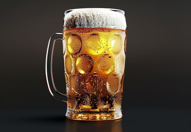 Photo of Delicious glass mug of beer alcohol assortment on white background