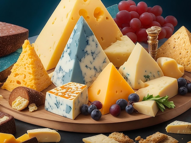 Photo of Delicious Pieces Of Cheese Ai image