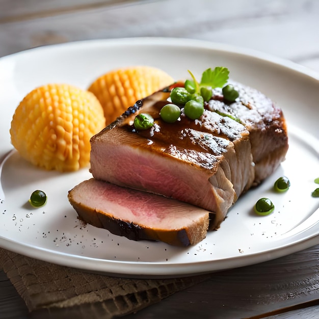 photo of delicious roast beef cutlet