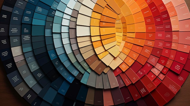 Photo a photo of a designer's color palette for a web project