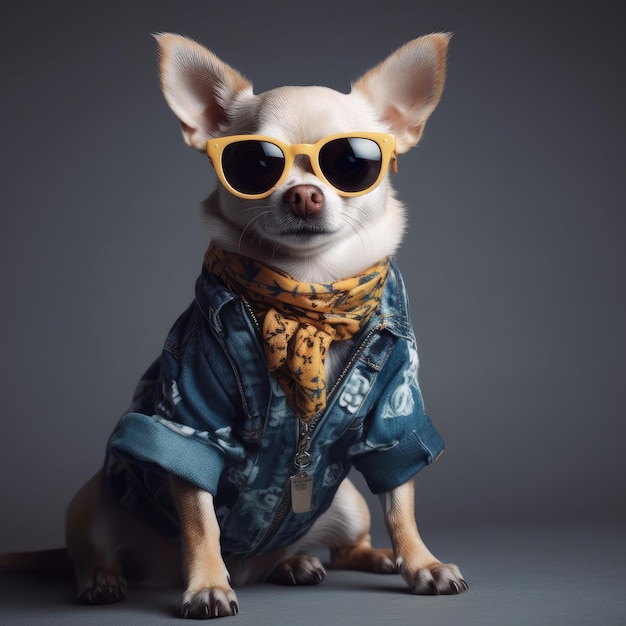 PHOTO A dog wearing a shirt