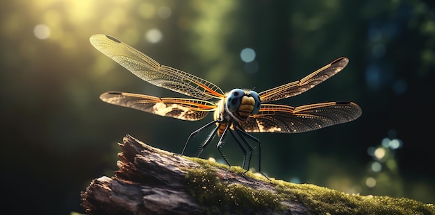 Photo of dragonfly on tree