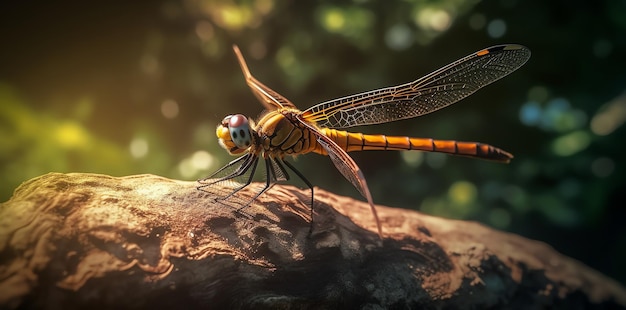 Photo of dragonfly on tree