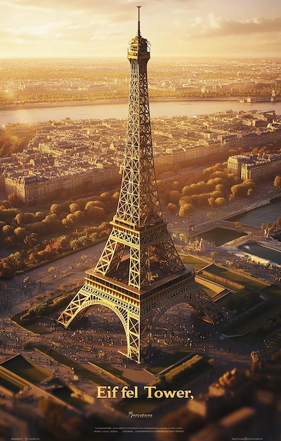 Photo photo of the eiffel tower