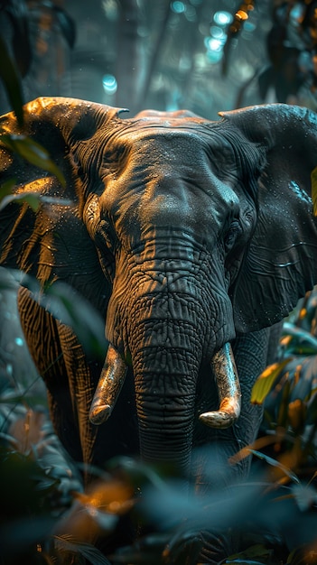 a photo of an elephant with the words   on the face