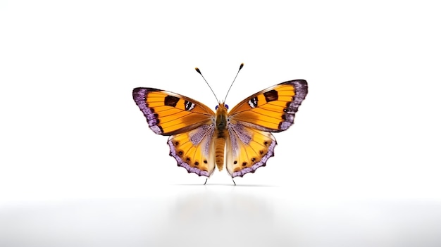 Photo of a Emperor Butterfly isolated on white background