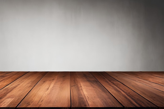 Photo empty wooden table top isolated on white background