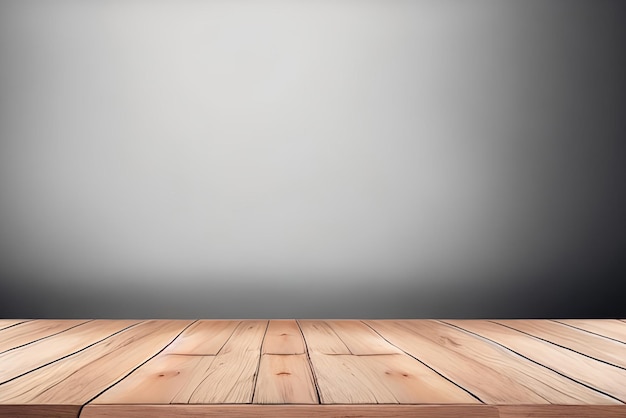 Photo empty wooden table top isolated on white background