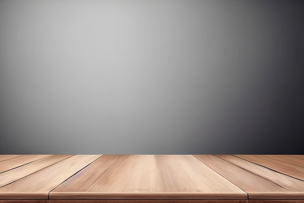 Photo empty wooden table top isolated on white background