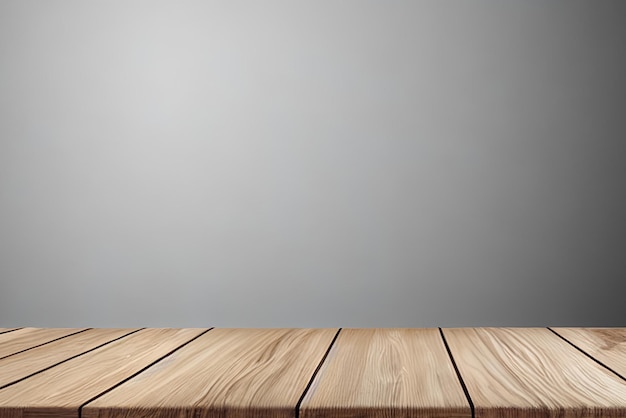 Photo empty wooden table top isolated on white background