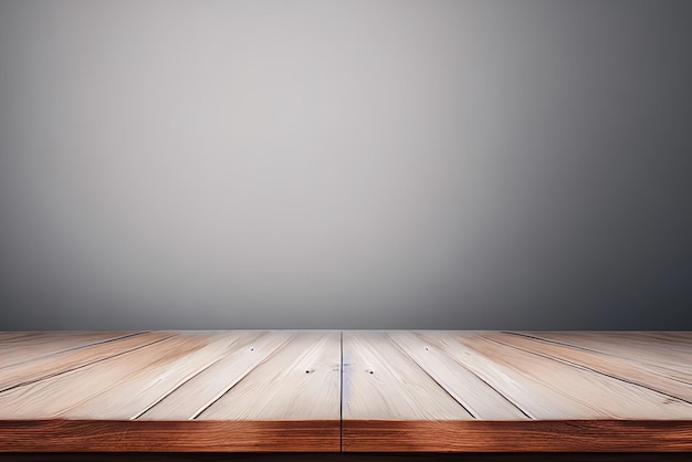 Photo empty wooden table top isolated on white background