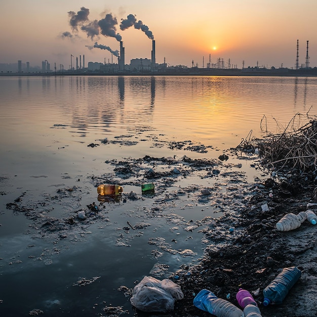 Photo photo of environment pollution