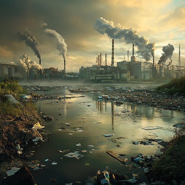 Photo photo of environment pollution